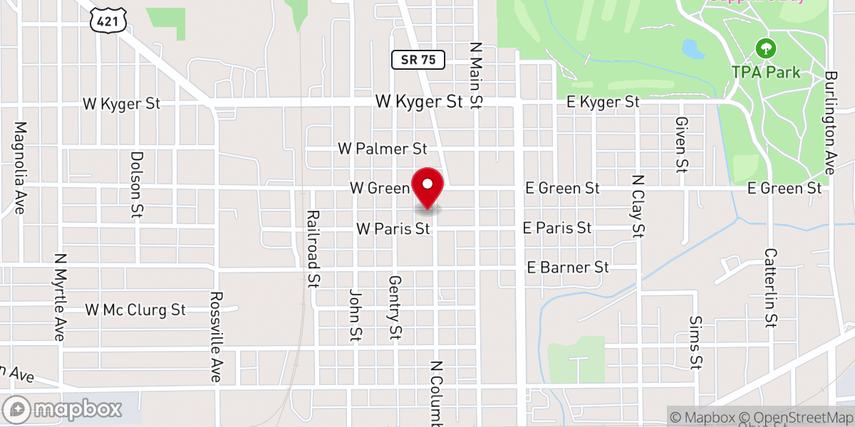 Map showing location of Trinity Hope Center
