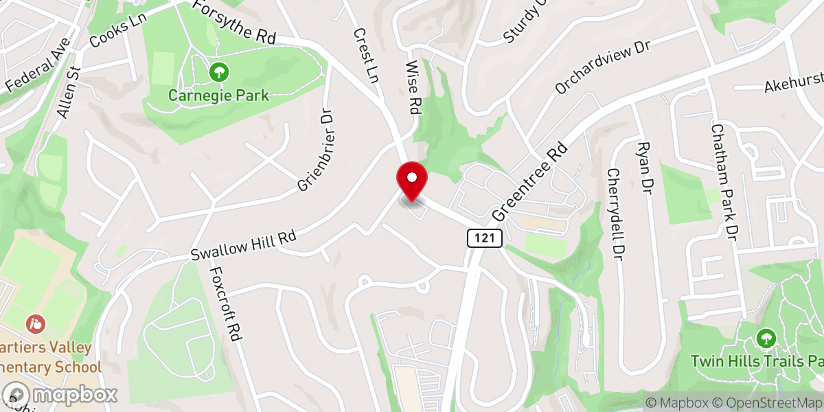 Map showing location of Saint Stephen Lutheran Church