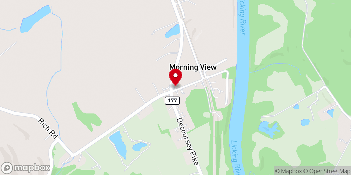 Map showing location of Morning View Methodist Church