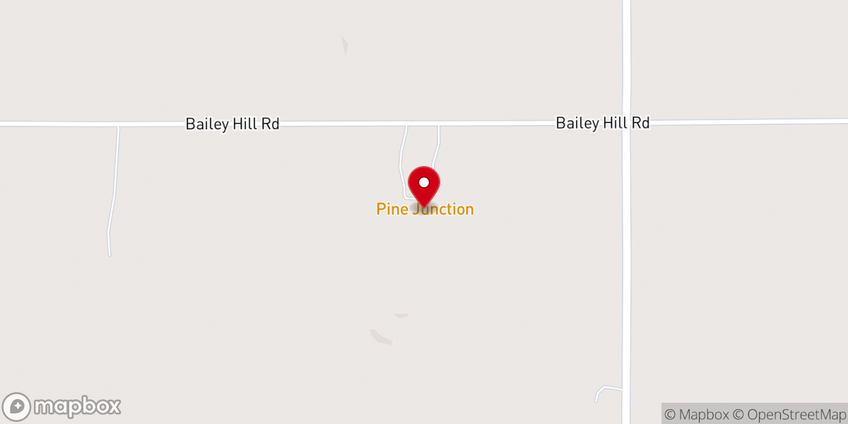 Map showing location of Pine Junction
