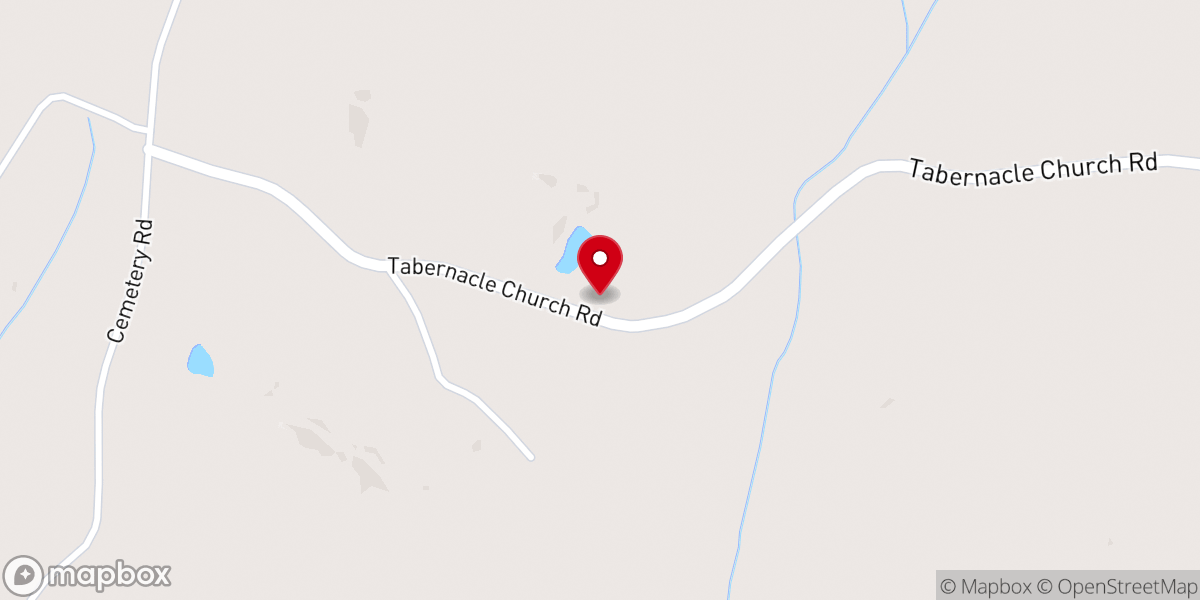 Map showing location of Tabernacle Baptist Church