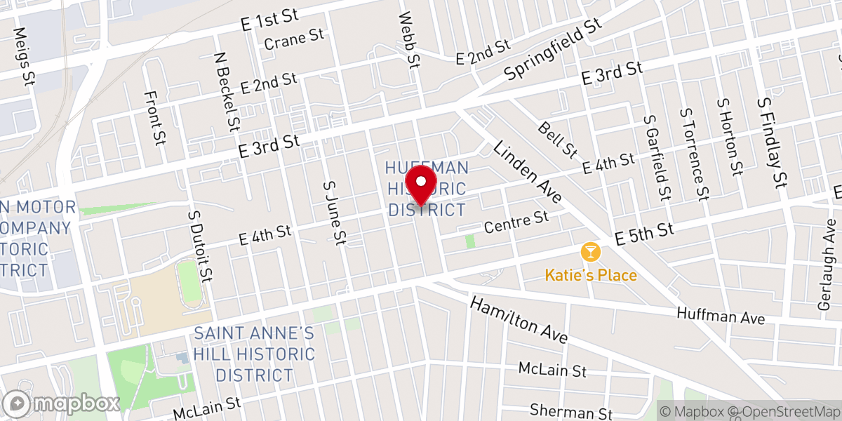 Map showing location of St Paul United Methodist Church