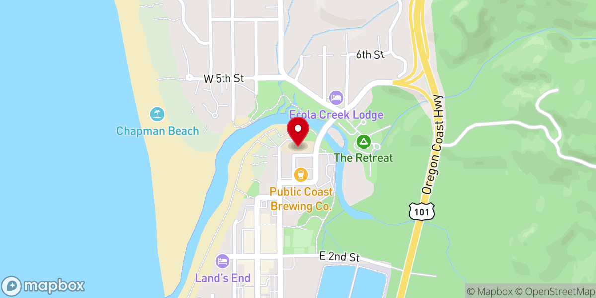 Map showing location of Cannon Beach Food Pantry