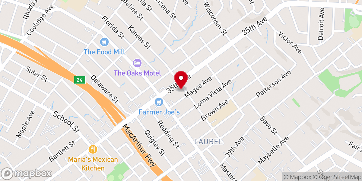 Map showing location of Laurel Methodist Church