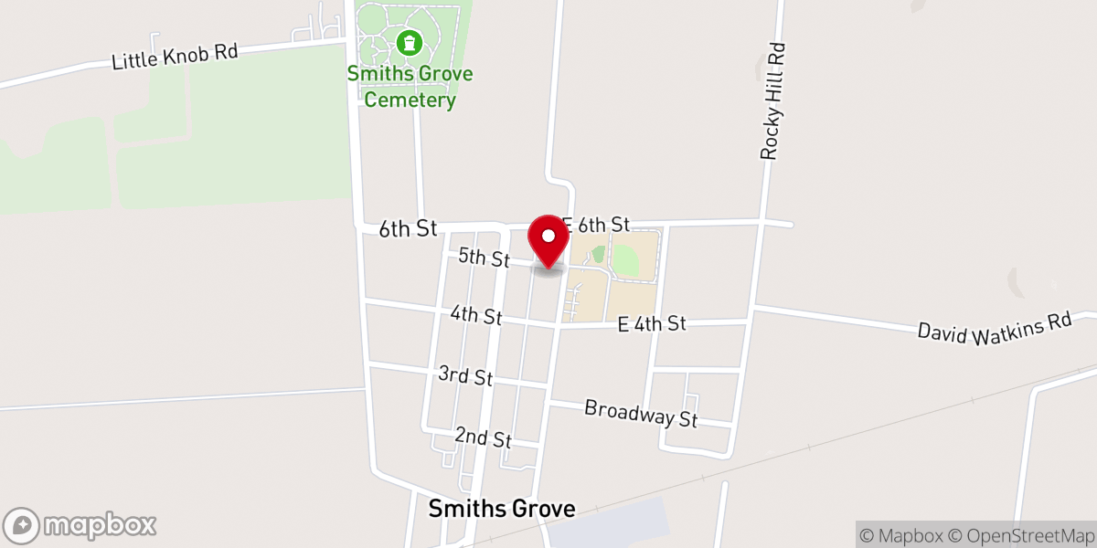 Map showing location of Smiths Grove First Christian Church (Disciples Of Christ)