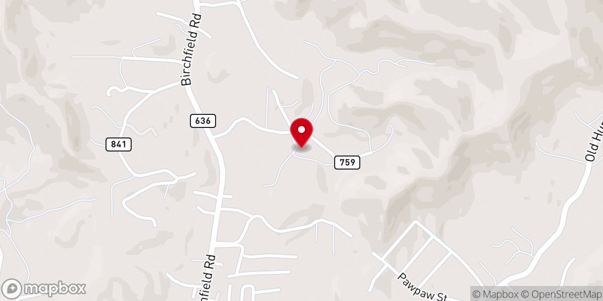 Map showing location of Camp Bethel Ministries