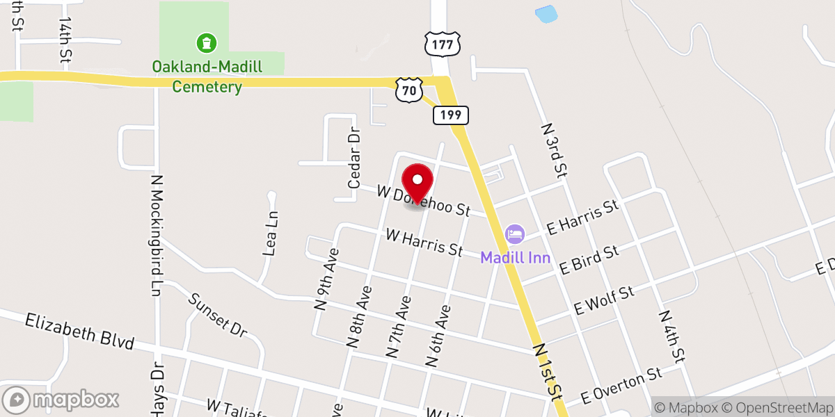 Map showing location of Iglesia Bautista Nueva Vida
