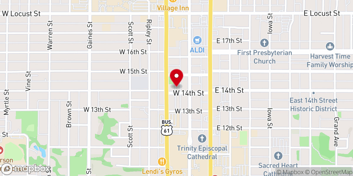 Map showing location of Third Missionary Baptist Church