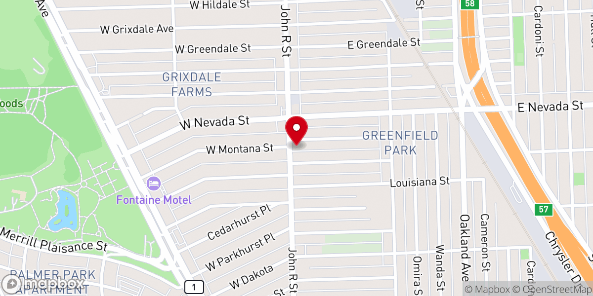 Map showing location of Fountain of Life Missionary Baptist Church