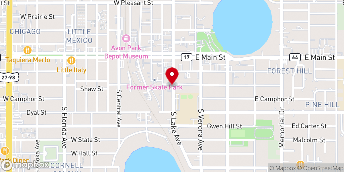 Map showing location of First United Methodist Church