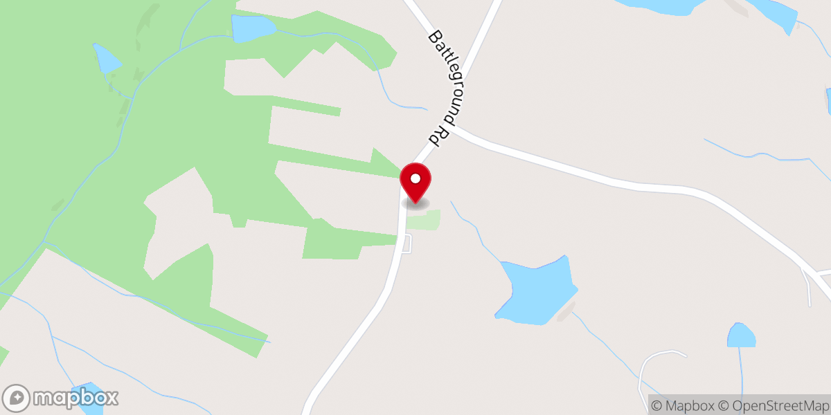 Map showing location of Island Creek Baptist Church