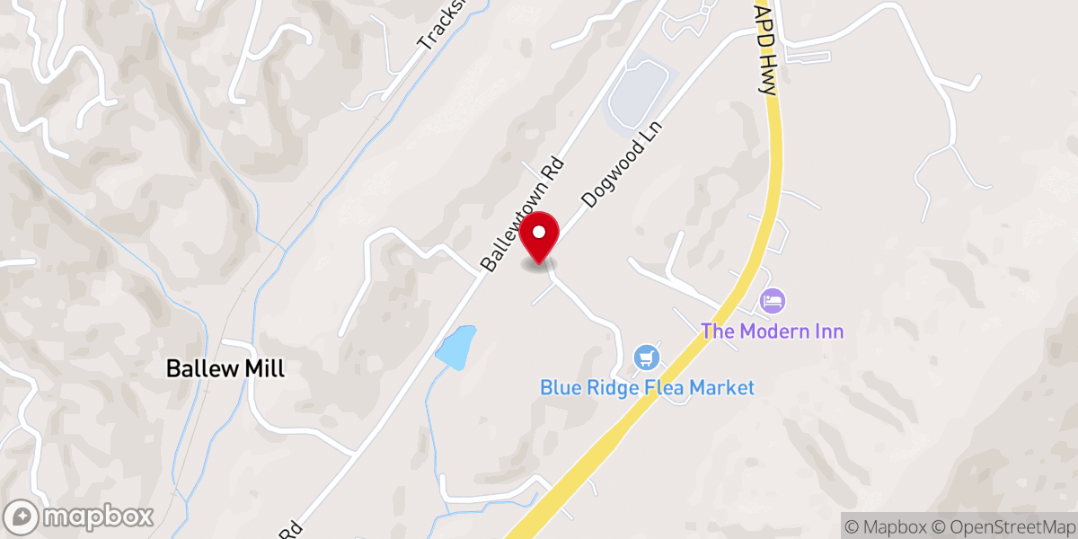 Map showing location of Glen Hope Baptist Church