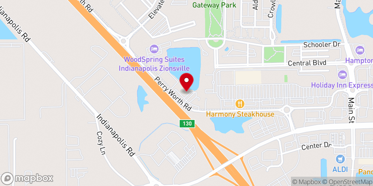 Map showing location of Home2 Suites by Hilton Whitestown Indianapolis NW