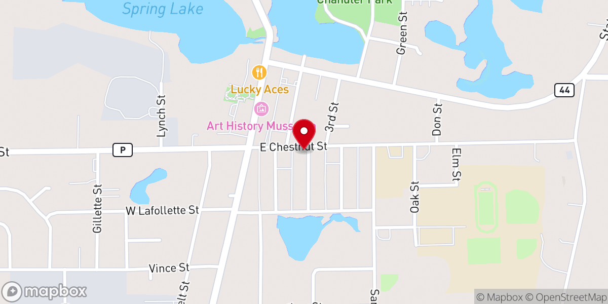 Map showing location of Pardeeville United Methodist Church