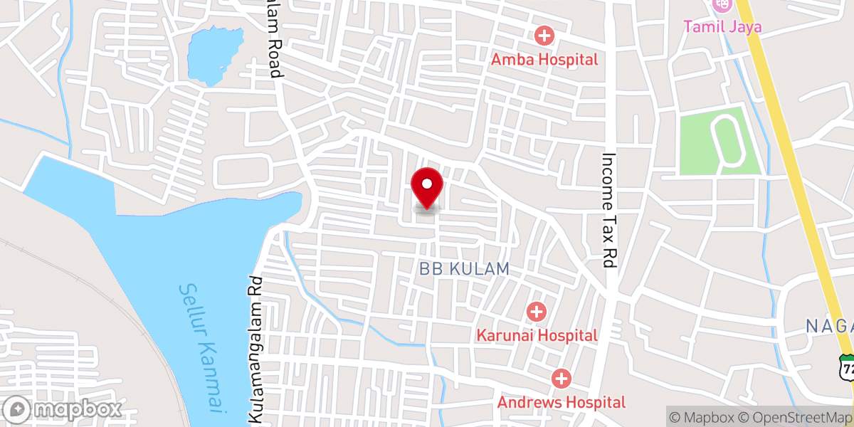 Map showing location of Arulbalikum Sahaya Annai Alayam