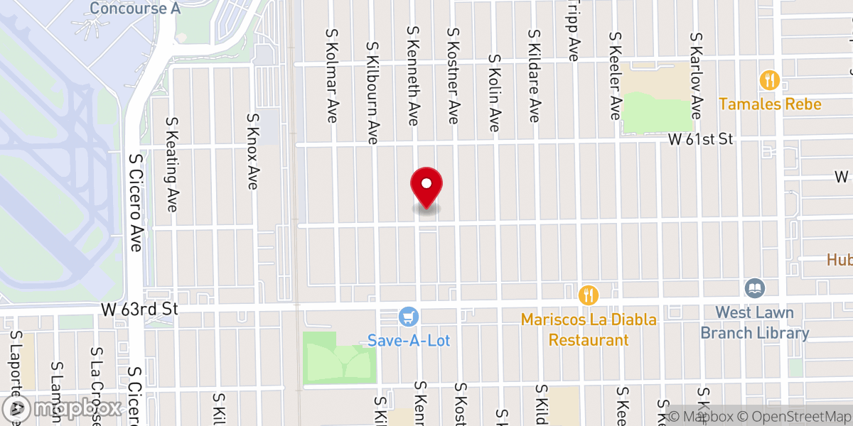 Map showing location of Calvary Lutheran Church
