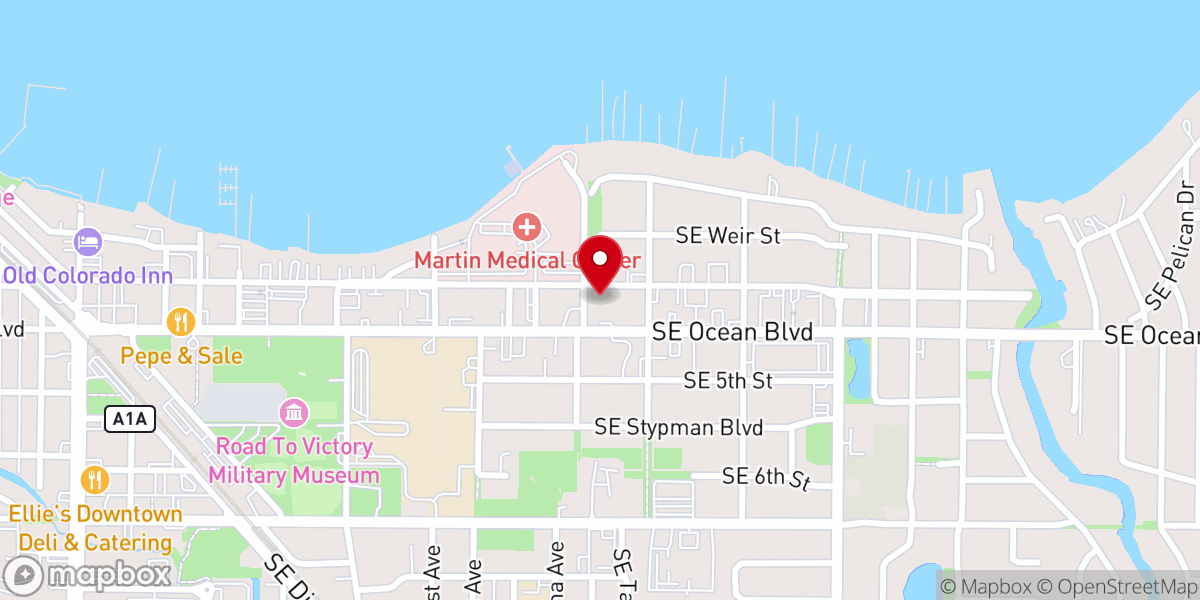 Map showing location of The Pittenger Center at St. Mary's