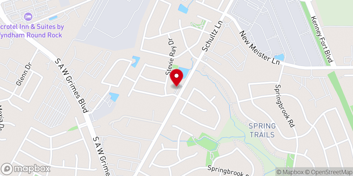 Map showing location of Schultz Lane Church of Christ