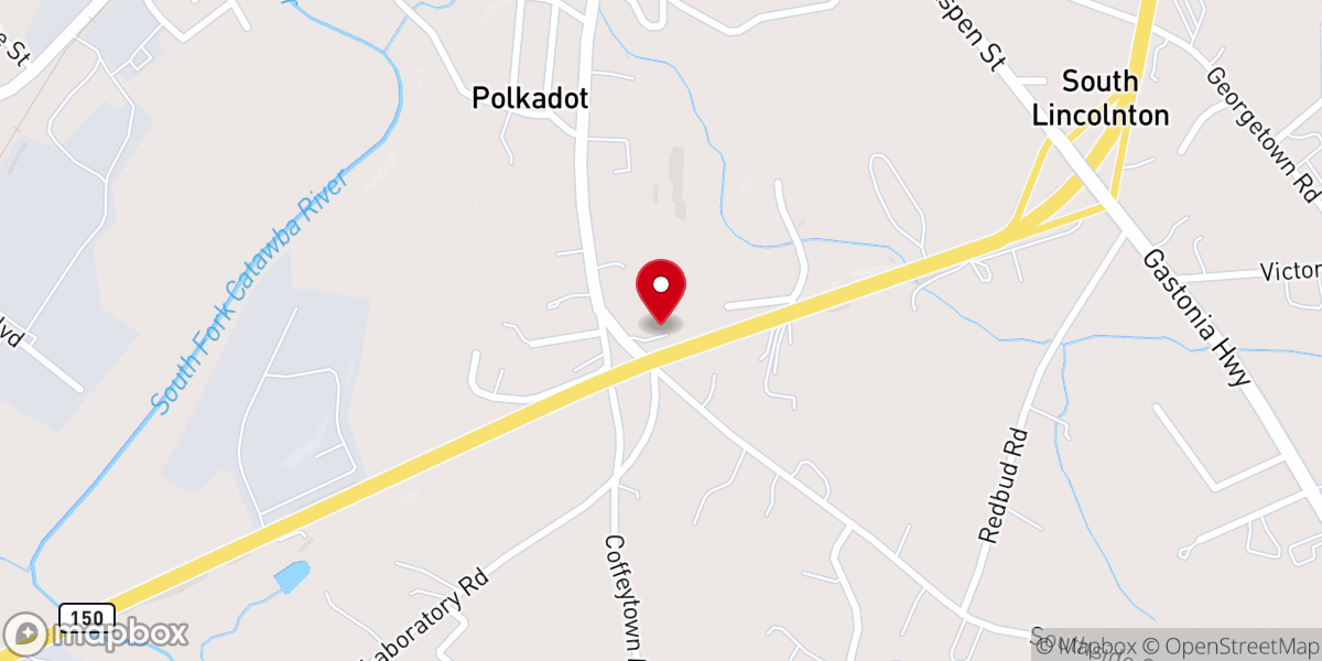 Map showing location of South Fork Baptist Association