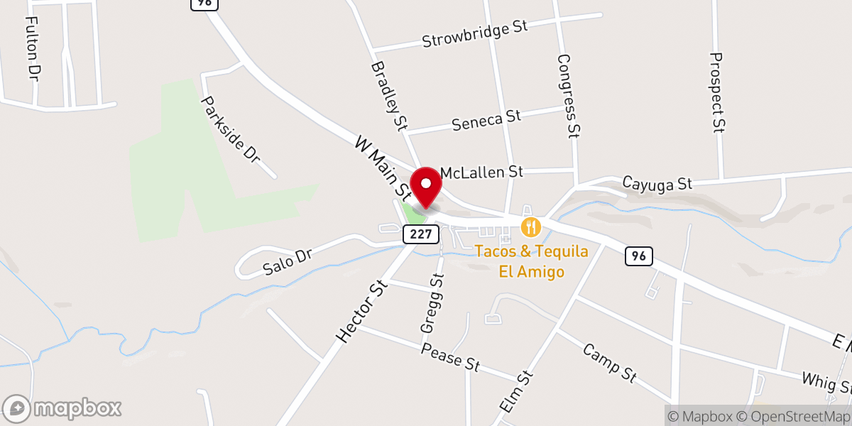 Map showing location of Trumansburg