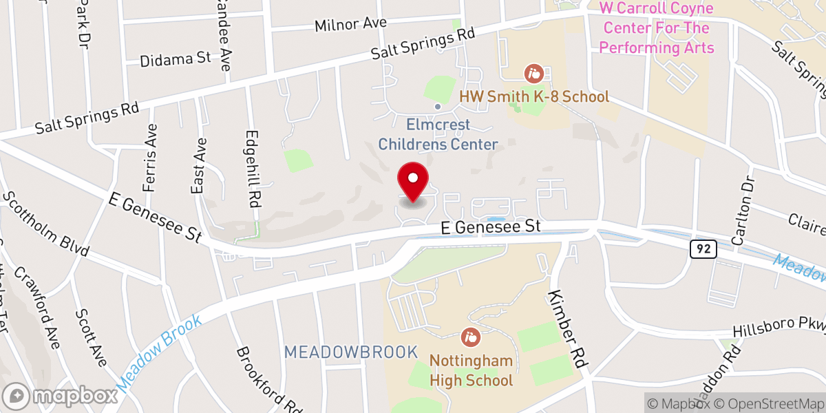 Map showing location of Upstate NY Synod