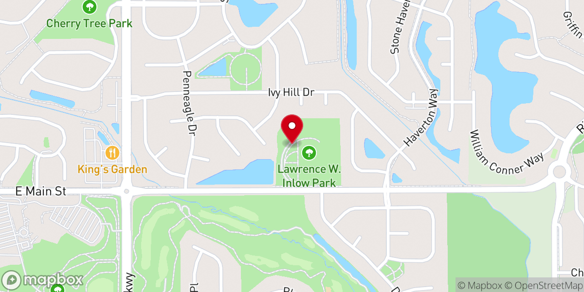 Map showing location of Lawrence W. Inlow Park