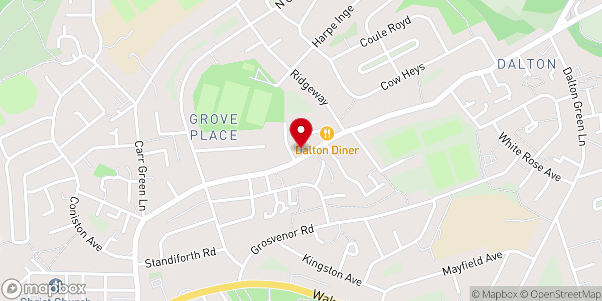 Map showing location of The New Church Dalton