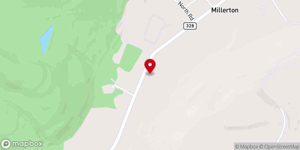 Map showing location of Millerton Wesleyan Church