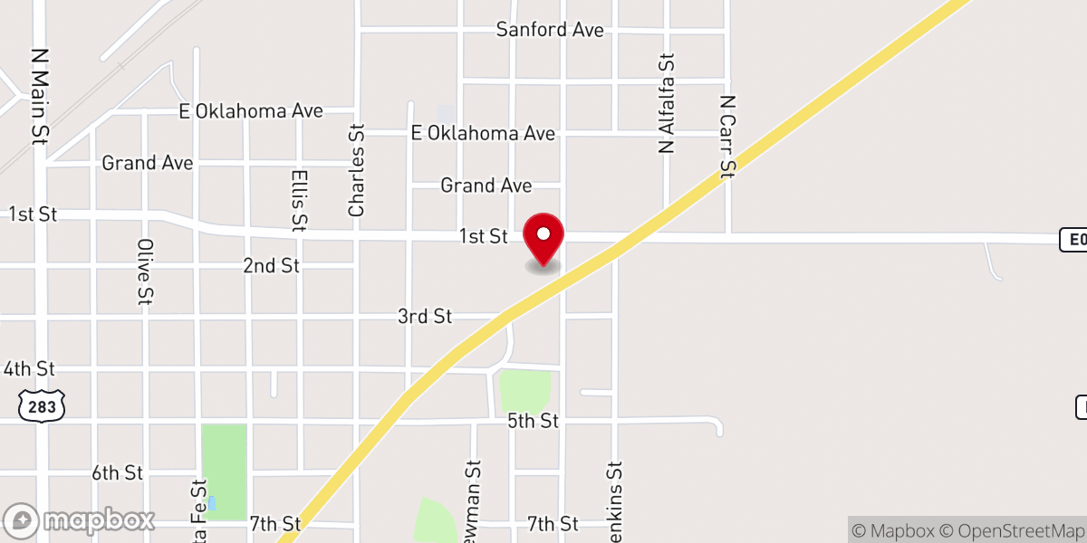 Map showing location of Church of Christ