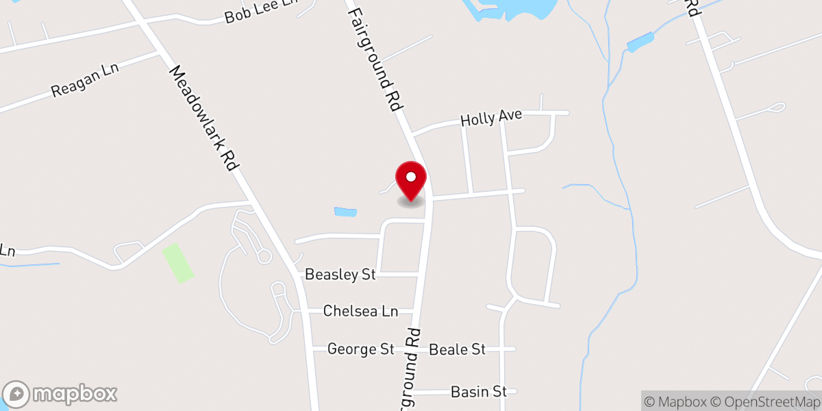 Map showing location of Fellowship Free Will Baptist