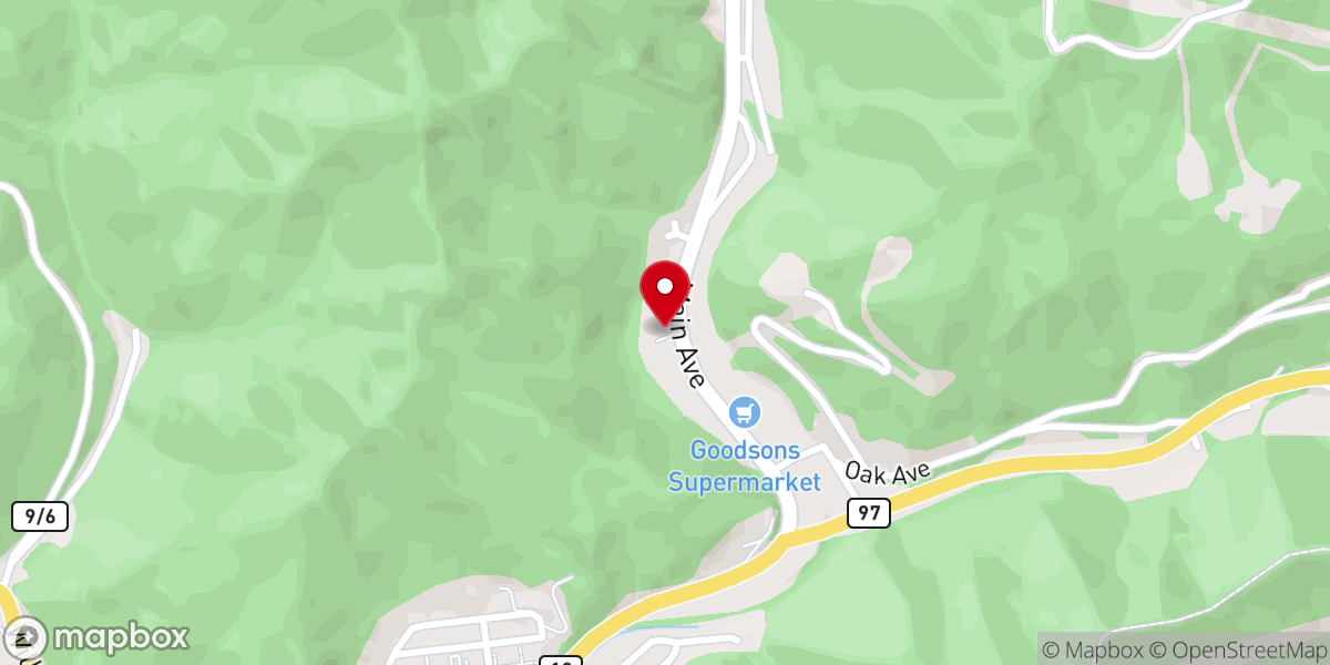 Map showing location of Holy Cross Catholic Church