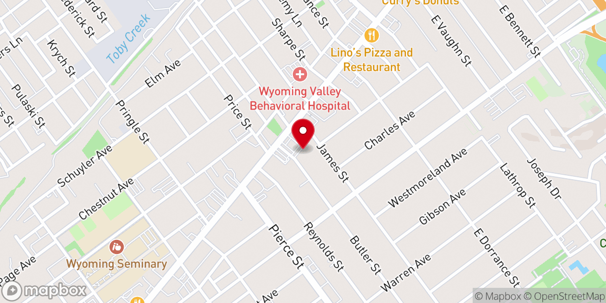 Map showing location of Grace Episcopal Church