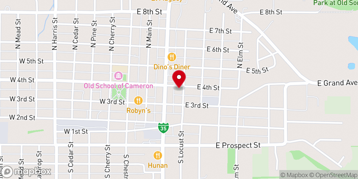 Map showing location of Cornerstone Church
