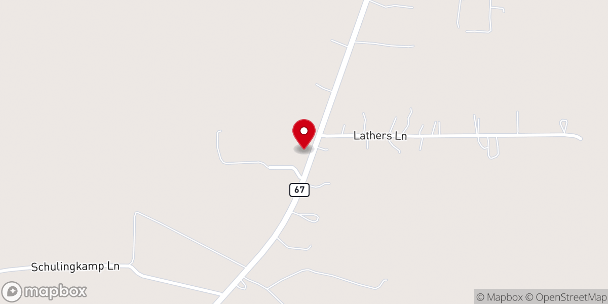 Map showing location of Plank Road Baptist Church