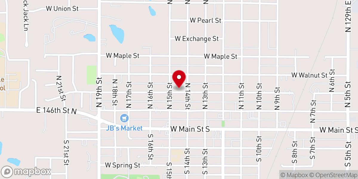 Map showing location of Collinsville Community Church