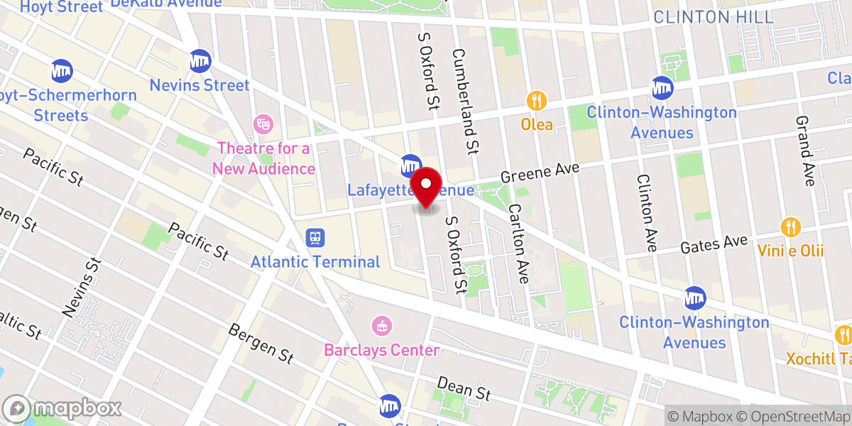 Map showing location of Hanson Place Seventh Day Adventist Church