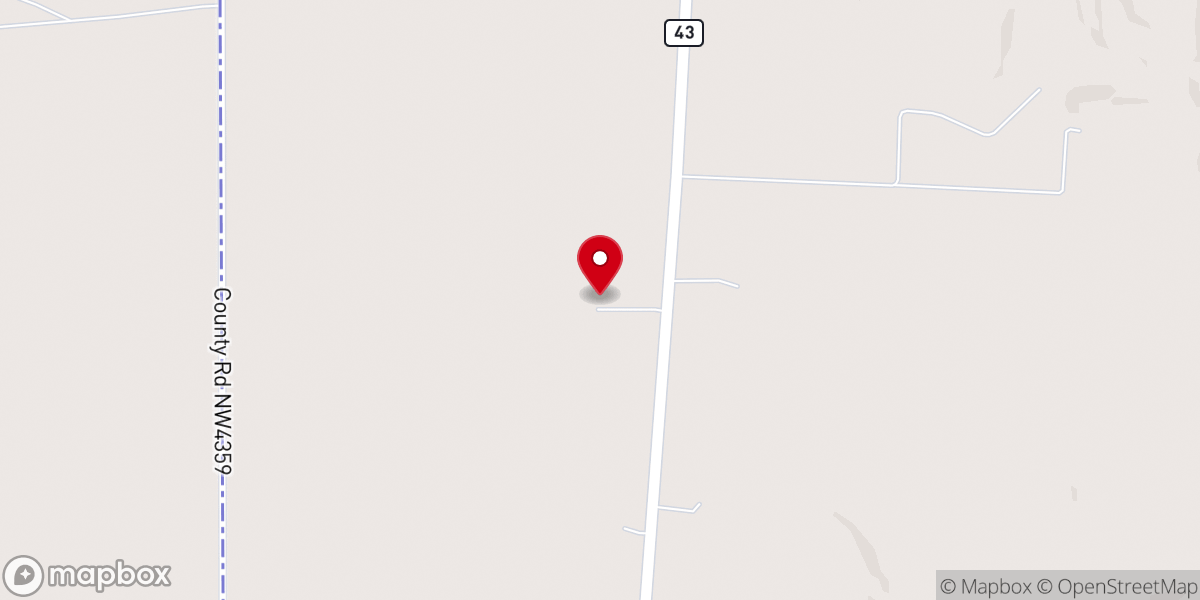 Map showing location of Buffalo Creek Baptist Church