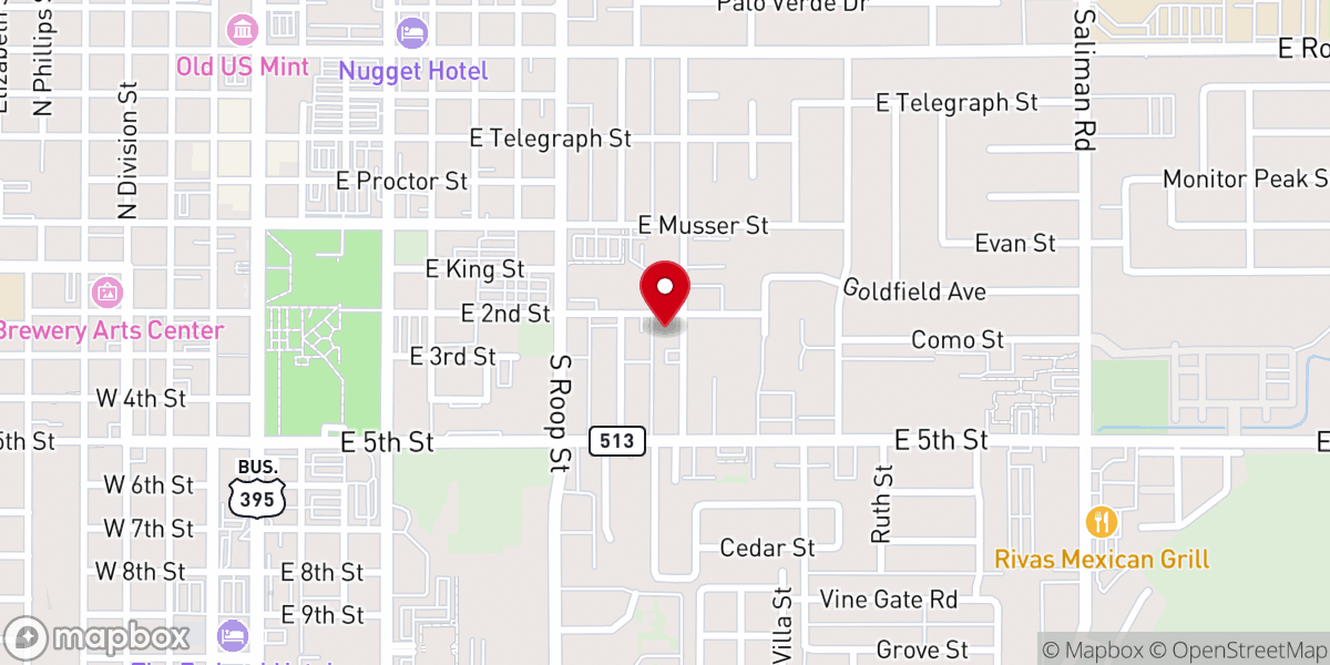 Map showing location of Salvation Army Church