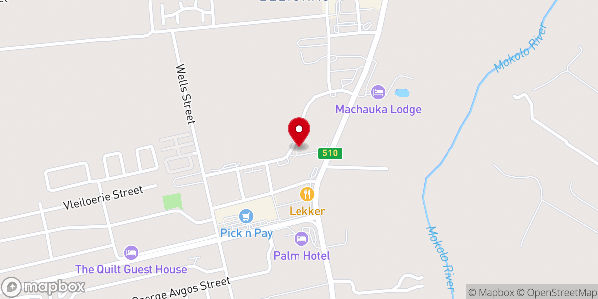 Map showing location of Gateway Church Ellisras