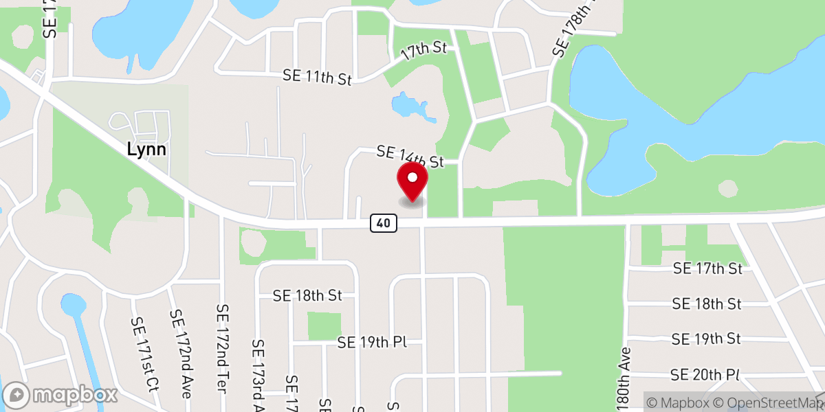 Map showing location of Forest United Methodist Church