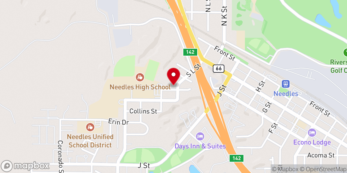 Map showing location of Faith Chapel Church of God