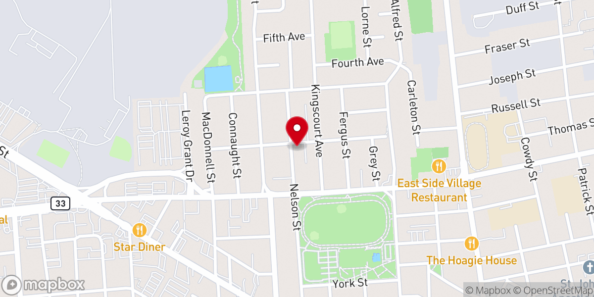 Map showing location of Calvary Bible Church