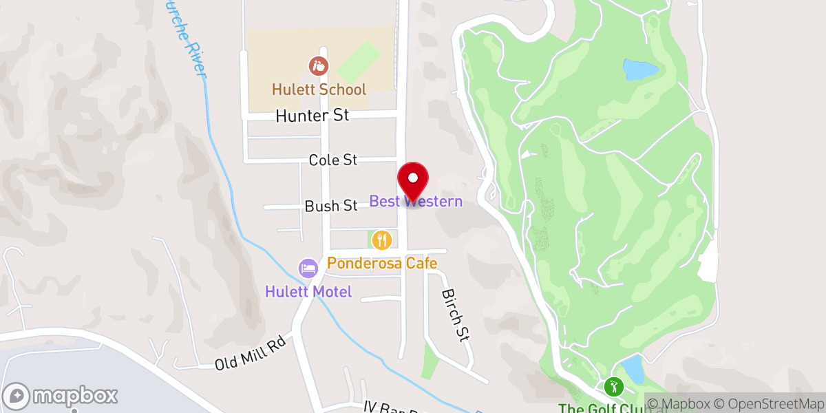 Map showing location of First Baptist Church Hulett Wy