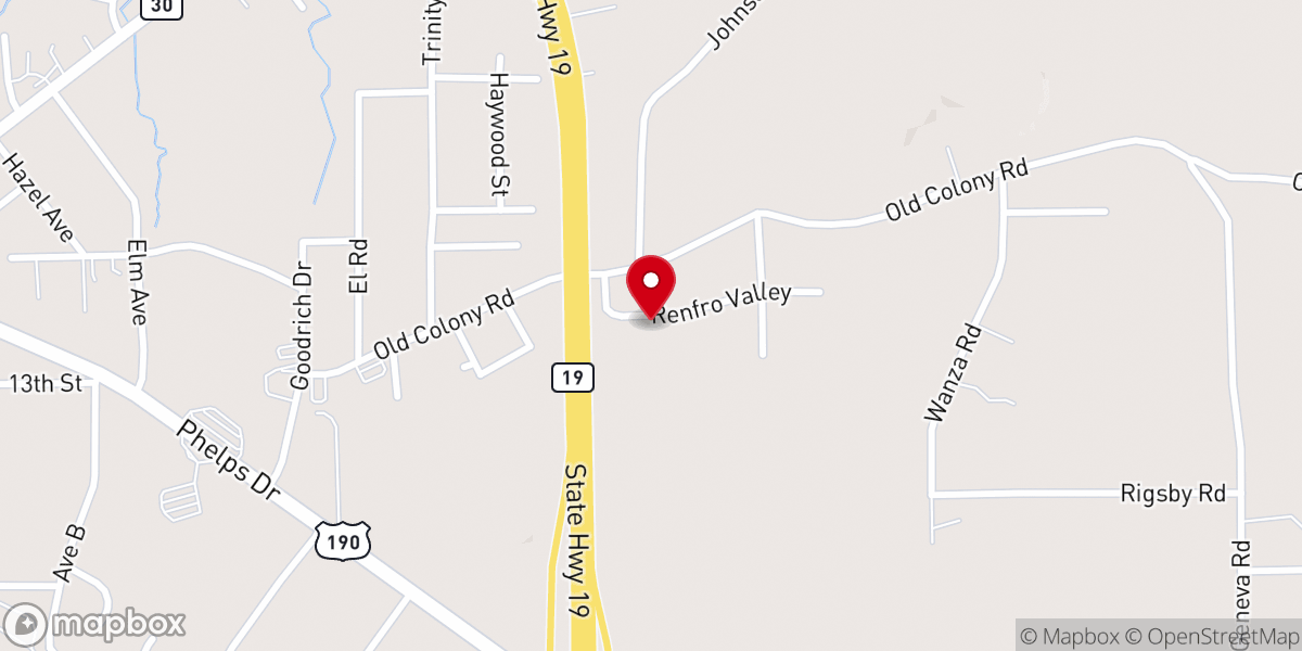 Map showing location of Little Bethel Holiness Church