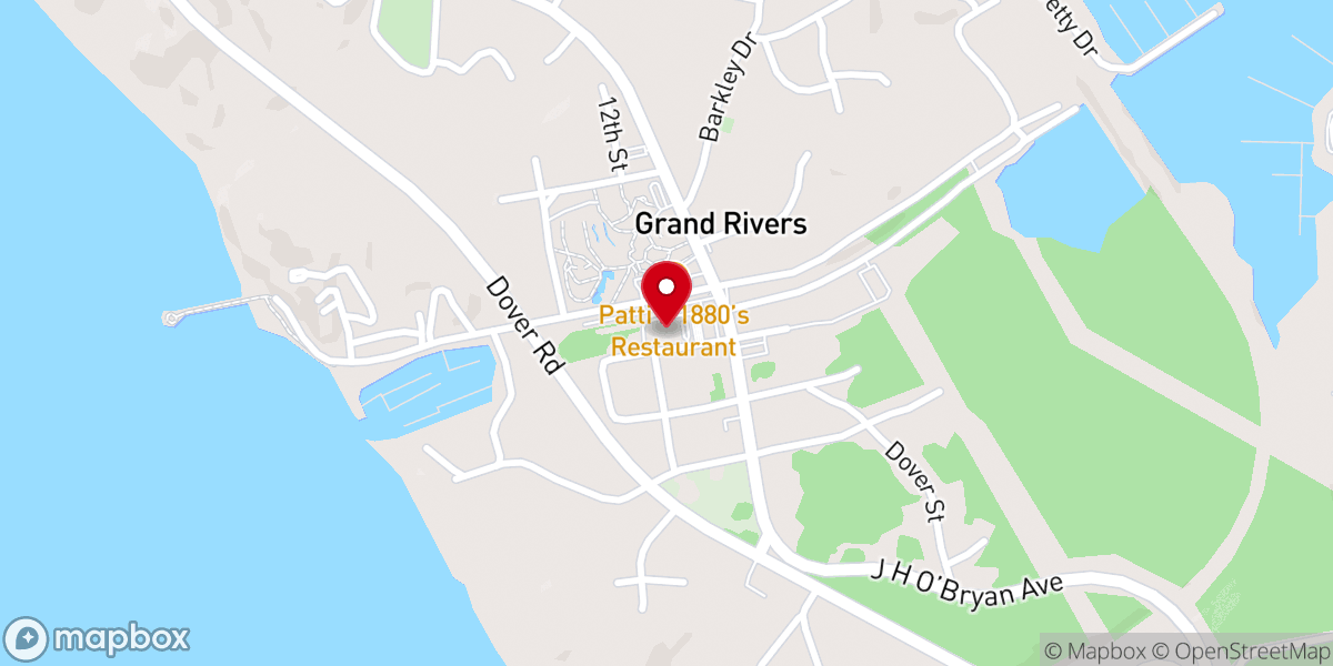 Map showing location of Grand Rivers Community Center