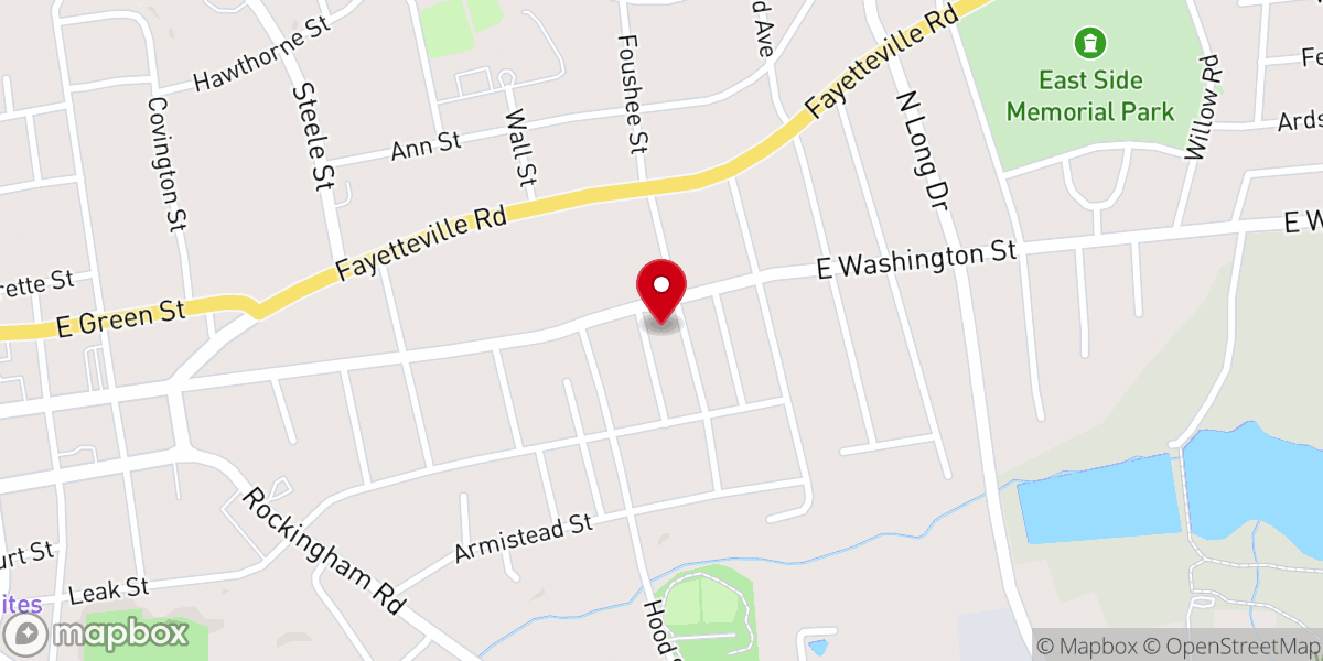 Map showing location of Temple Church of God In Christ