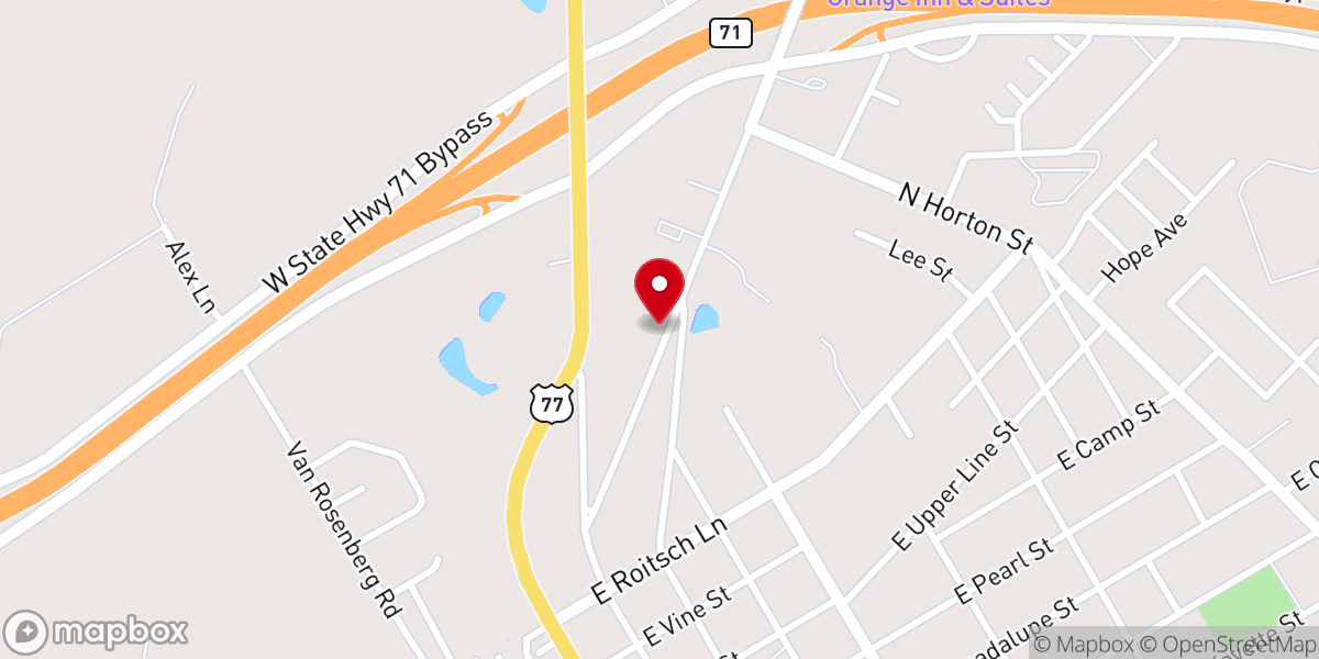 Map showing location of Primera Iglesia Bautista Hispana La Grange