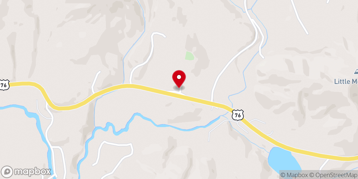 Map showing location of Upper Hightower Baptist