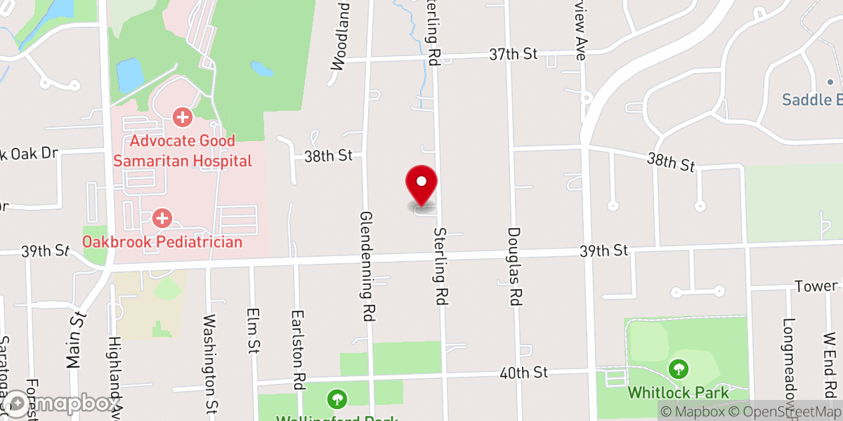 Map showing location of North Fairview Bible Church