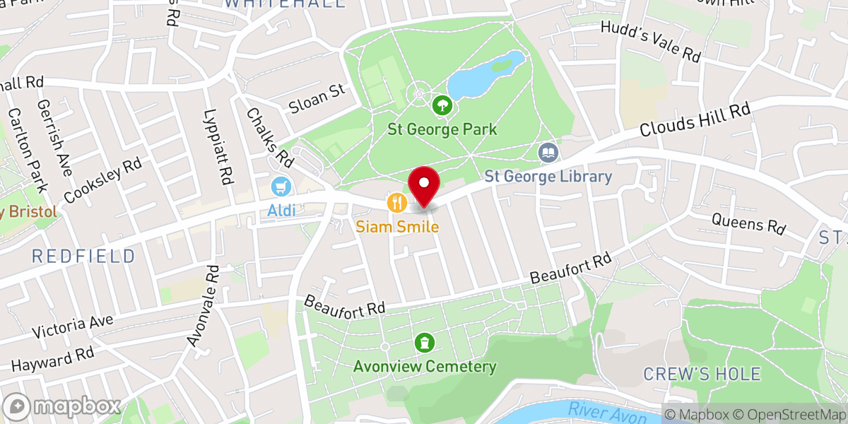 Map showing location of Bethel Church Bristol